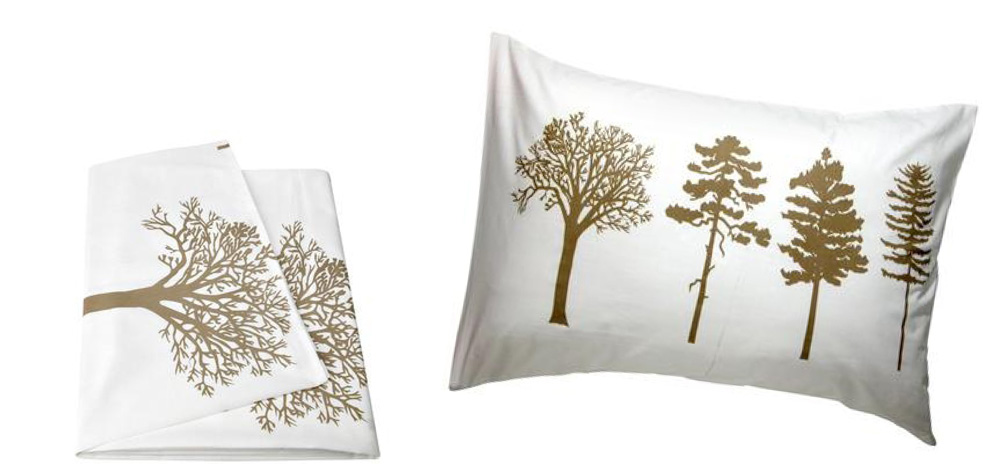 trees bed linen