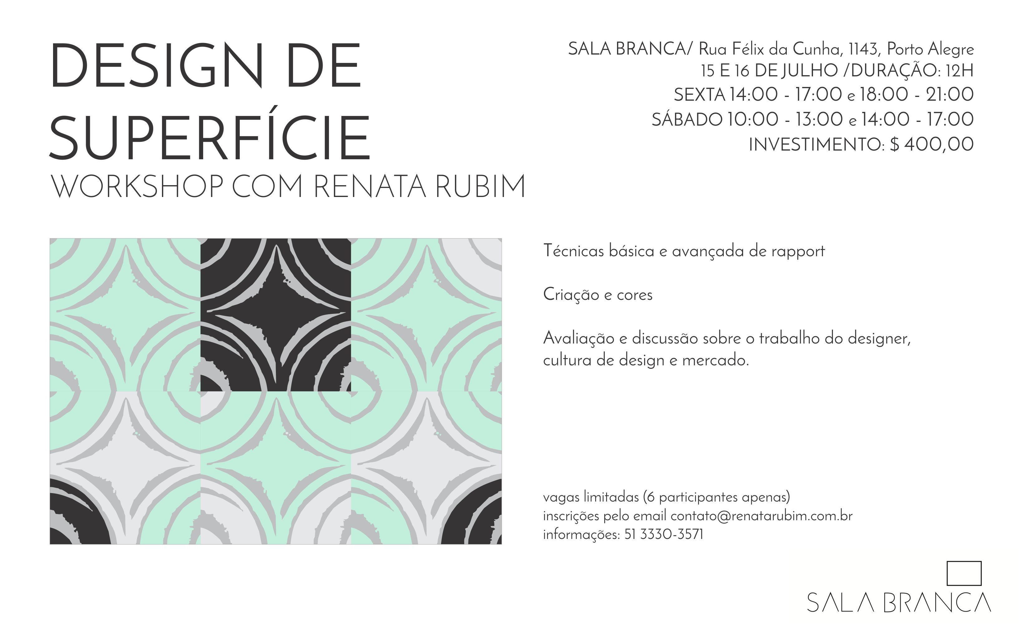 Workshop Surface Design | Sala Branca