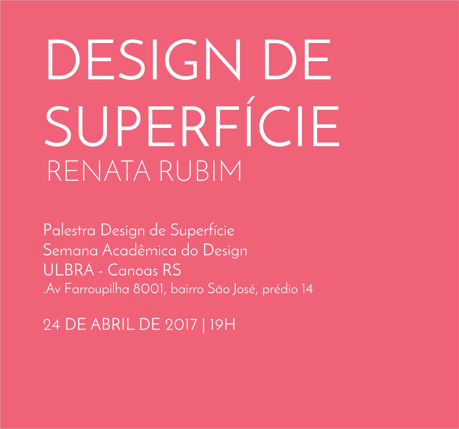 Palestra Design de Superfície | ULBRA