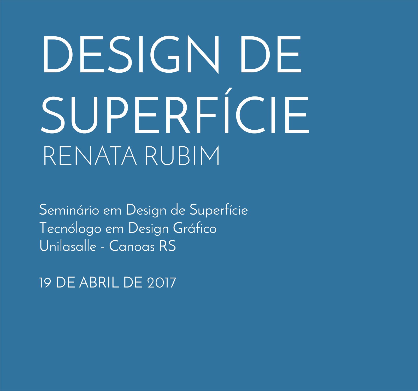 Seminário em Design de Superfície | Unilasalle